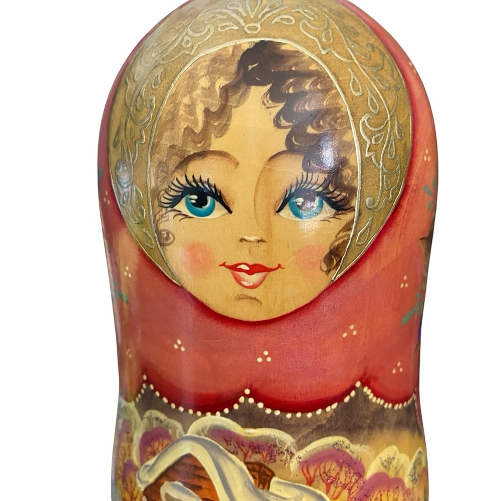 Russian Vintage Bottle Holder Russian Fairy Tale 14in tall, hand painted - Picture 2 of 9